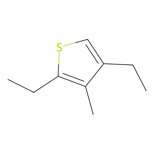 Thiophene, 2,4-diethyl-3-methyl structure