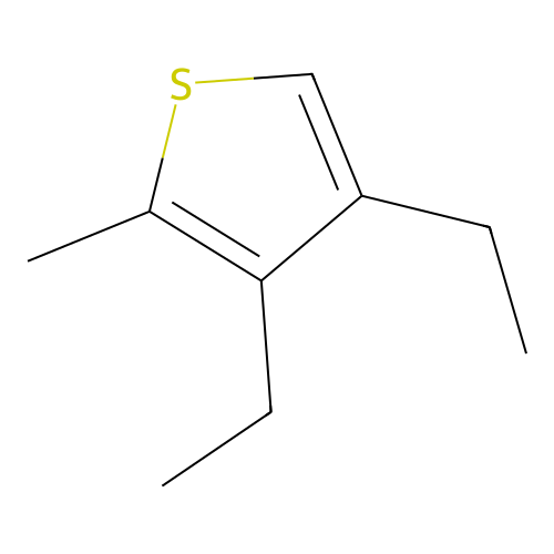 Thiophene, 3,4-diethyl-2-methyl structure