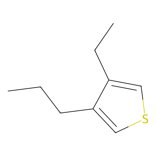 Thiophene, 3-ethyl-4-propyl structure
