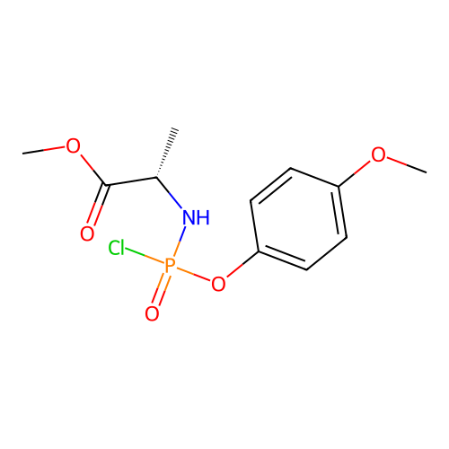 methyl (2S)-2-[[chloro-(4-methoxyphenoxy)phosphoryl]amino]propanoate structure