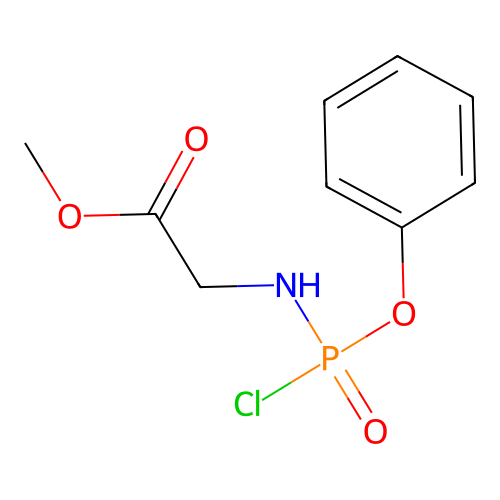 Methyl 2-[[chloro(phenoxy)phosphoryl]amino]acetate structure