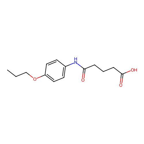 5-Oxo-5-[(4-propoxyphenyl)amino]pentanoic acid structure