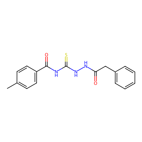 4-methyl-N-[[(2-phenylacetyl)amino]carbamothioyl]benzamide structure