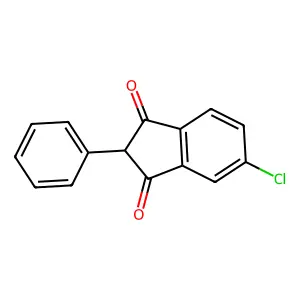 1,3-Indandione, 5-chloro-2-phenyl- structure