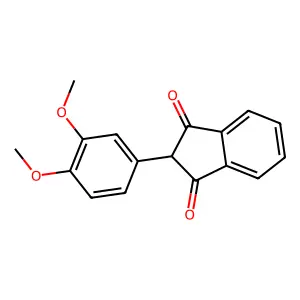 2-(3,4-Dimethoxy-phenyl)-indan-1,3-dione structure