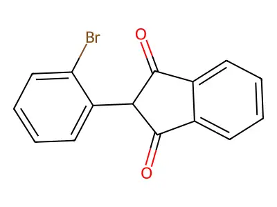 2-(2-Bromophenyl)indane-1,3-dione structure