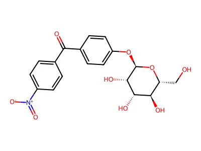 Methanone, (4-(alpha-D-mannopyranosyloxy)phenyl)(4-nitrophenyl)- structure