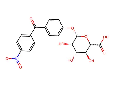 beta-D-Glucopyranosiduronic acid, 4-(4-nitrobenzoyl)phenyl structure