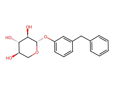 beta-D-Xylopyranoside, 3-(phenylmethyl)phenyl structure