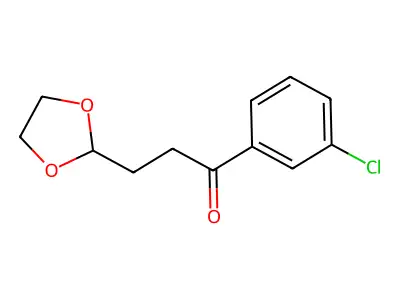 1-(3-Chlorophenyl)-3-(1,3-dioxolan-2-yl)propan-1-one structure