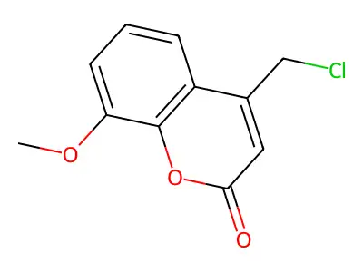 2H-1-Benzopyran-2-one, 4-(chloromethyl)-8-methoxy- structure