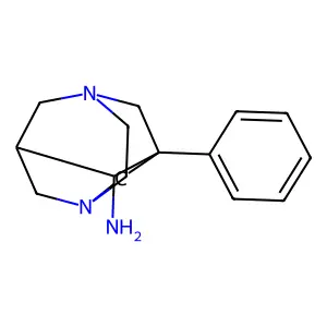 1-Phenyl-3,6-diazatricyclo[4.3.1.1~3,8~]undecan-9-amine structure