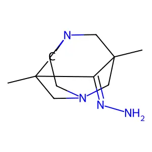 (1,8-Dimethyl-3,6-diazatricyclo[4.3.1.13,8]undecan-9-ylidene)hydrazine structure