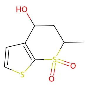 5,6-Dihydro-6-methyl-4H-thieno(2,3-b)thiopyran-4-ol 7,7-dioxide, (4S,6S)- structure