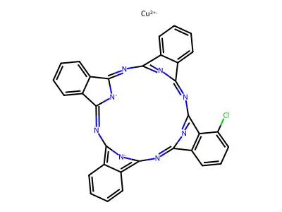 (1-Chlorophthalocyaninato)copper structure