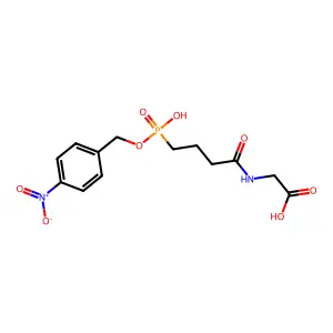 4-Nitro-benzylphosphonobutanoyl-glycine structure
