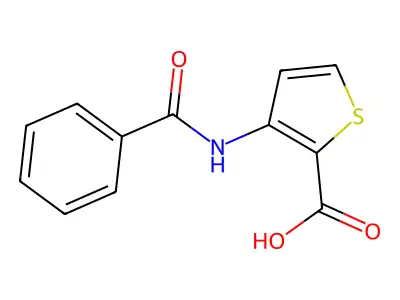 3-(Benzoylamino)-2-thiophenecarboxylic acid structure