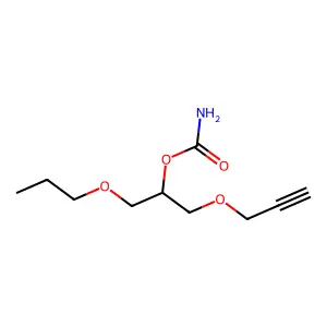 2-Propanol, 1-propoxy-3-(2-propynyloxy)-, carbamate structure