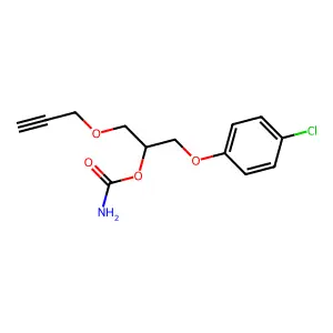 2-Propanol, 1-(4-chlorophenoxy)-3-(2-propynyloxy)-, carbamate structure