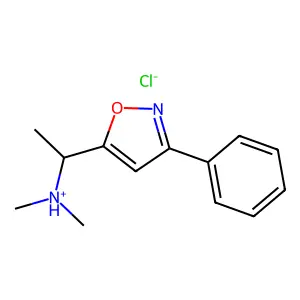 N,N-Dimethyl-1-(3-phenyl-1,2-oxazol-5-yl)ethan-1-amine--hydrogen chloride (1/1) structure