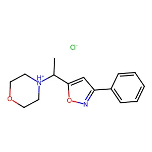 Isoxazole, 5-(1-morpholinoethyl)-3-phenyl-, hydrochloride structure