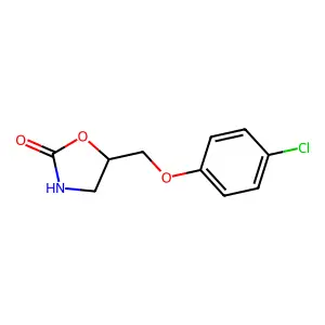 5-[(4-Chlorophenoxy)methyl]-1,3-oxazolidin-2-one structure