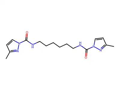 1H-Pyrazole-1-carboxamide, N,N'-1,6-hexanediylbis(3(or 5)-methyl- structure