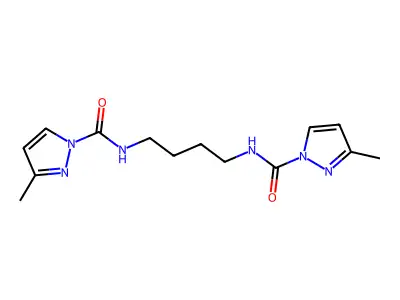 1H-Pyrazole-1-carboxamide, N,N'-1,4-butanediylbis(3(or 5)-methyl- structure