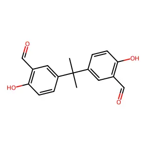 5-[1-(3-Formyl-4-hydroxyphenyl)-1-methylethyl]-2-hydroxybenzaldehyde structure