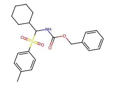 benzyl N-{cyclohexyl[(4-methylphenyl)sulfonyl]methyl}carbamate structure