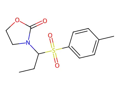 3-{1-[(4-Methylphenyl)sulfonyl]propyl}-1,3-oxazolan-2-one structure