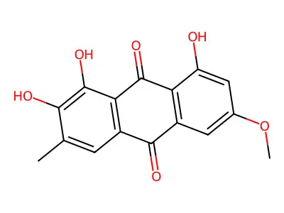1,2,8-Trihydroxy-6-methoxy-3-methylanthraquinone structure