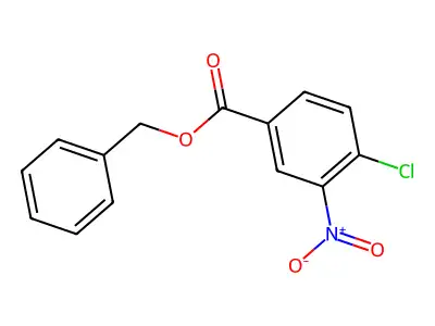 Benzoic acid, 4-chloro-3-nitro-, phenylmethyl ester structure