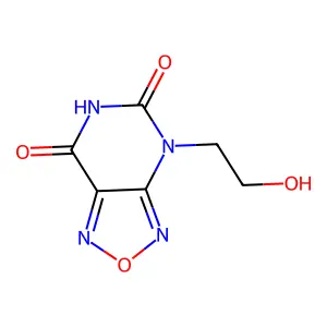 4-(2-Hydroxyethyl)[1,2,5]oxadiazolo[3,4-d]pyrimidine-5,7(4H,6H)-dione structure