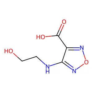 4-((2-Hydroxyethyl)amino)-1,2,5-oxadiazole-3-carboxylic acid structure