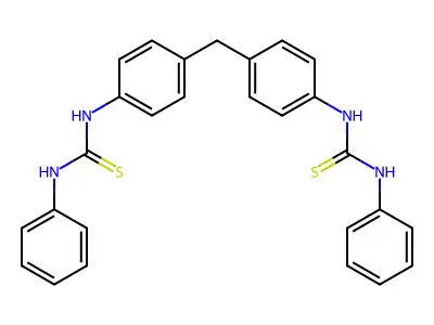 1-Phenyl-3-[4-[[4-(phenylcarbamothioylamino)phenyl]methyl]phenyl]thiourea structure