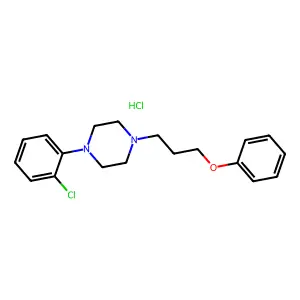 Piperazine, 1-(o-chlorophenyl)-4-(3-phenoxypropyl)-, hydrochloride structure