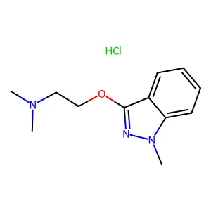 1H-Indazole, 3-(2-(dimethylamino)ethoxy)-1-methyl-, monohydrochloride structure