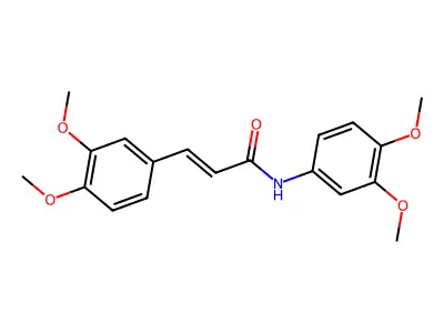(E)-N,3-bis(3,4-dimethoxyphenyl)prop-2-enamide structure