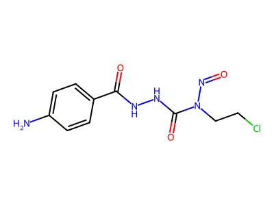Benzoic acid, 4-amino-, 2-(((2-chloroethyl)nitrosoamino)carbonyl)hydrazide structure