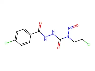N'-(4-Chlorobenzoyl)-N-(2-chloroethyl)-N-nitrosocarbamohydrazonic acid structure