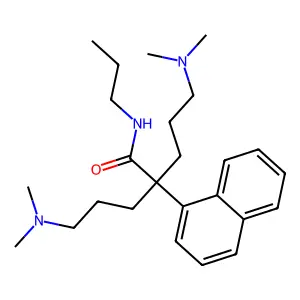 1-Naphthaleneacetamide, alpha,alpha-bis(3-(dimethylamino)propyl)-N-propyl- structure