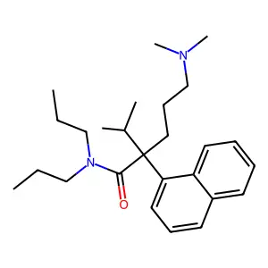 5-(Dimethylamino)-2-(naphthalen-1-yl)-2-(propan-2-yl)-N,N-dipropylpentanamide structure