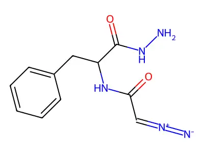 2-Diazo-N-(1-hydrazinyl-1-oxo-3-phenylpropan-2-yl)acetamide structure