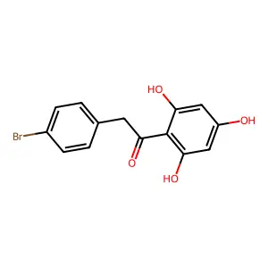 2-(4-Bromophenyl)-1-(2,4,6-trihydroxyphenyl)ethanone structure