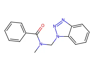 N-(1H-1,2,3-Benzotriazol-1-ylmethyl)-N-methylbenzamide structure