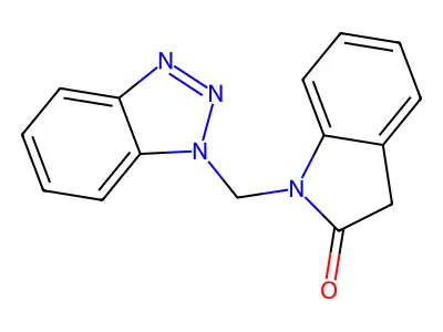 1-(benzotriazol-1-ylmethyl)-3H-indol-2-one structure