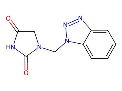 1-(Benzotriazol-1-ylmethyl)imidazolidine-2,4-dione structure