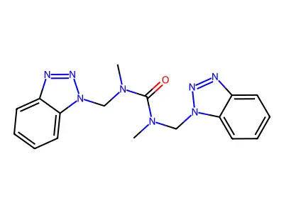 1,3-Bis(1H-1,2,3-benzotriazol-1-ylmethyl)-1,3-dimethylurea structure