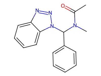 N-[1H-1,2,3-Benzotriazol-1-yl(phenyl)methyl]-N-methylacetamide structure